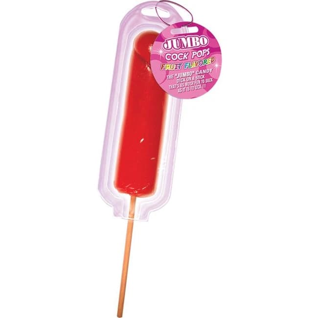 Jumbo Fruit Flavored Cock Strawberry Blister Card, image 1