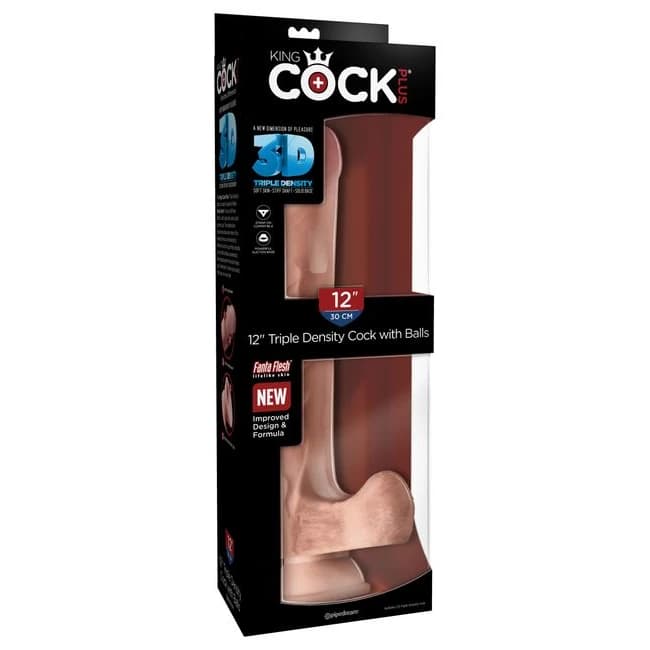 King Cock Plus Trip Density Cock w/ Balls Light, image 1
