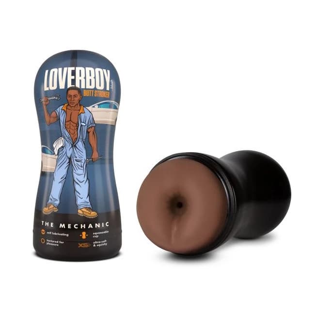 Loverboy the Mechanic Sel Lubricating Stroker Brown, image 1
