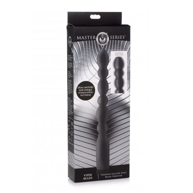 Master Series Viper Beads Premium Anal Beads Vibrator, image 1