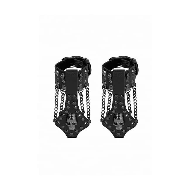 Ouch! Skulls & Bones Hand W/ Skulls & Chains Black, image 1