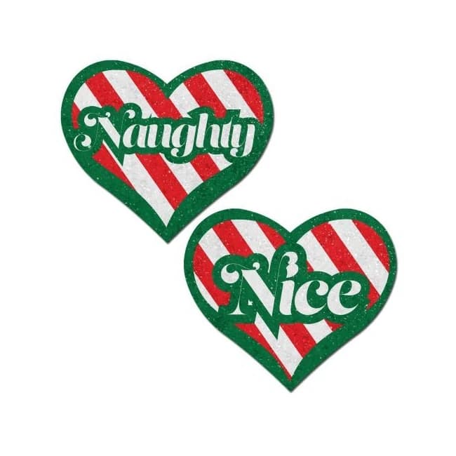 Pastease Naughty & Nice H Green Red & White Velvet, image 1