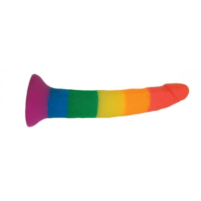 Rainbow Power Drive 7 St on Dildo w/ Harness Silicone ", image 1