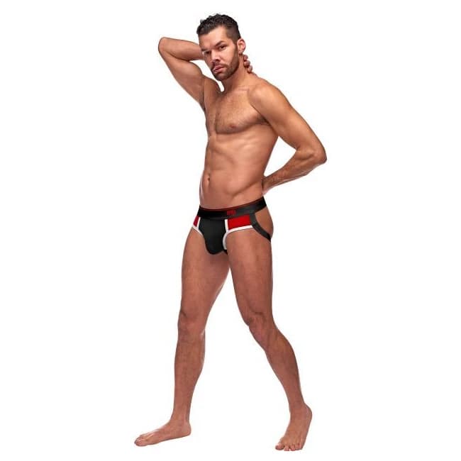 (WD) RETRO SPORT PANEL JOCK BL RED L/XL - Image 1