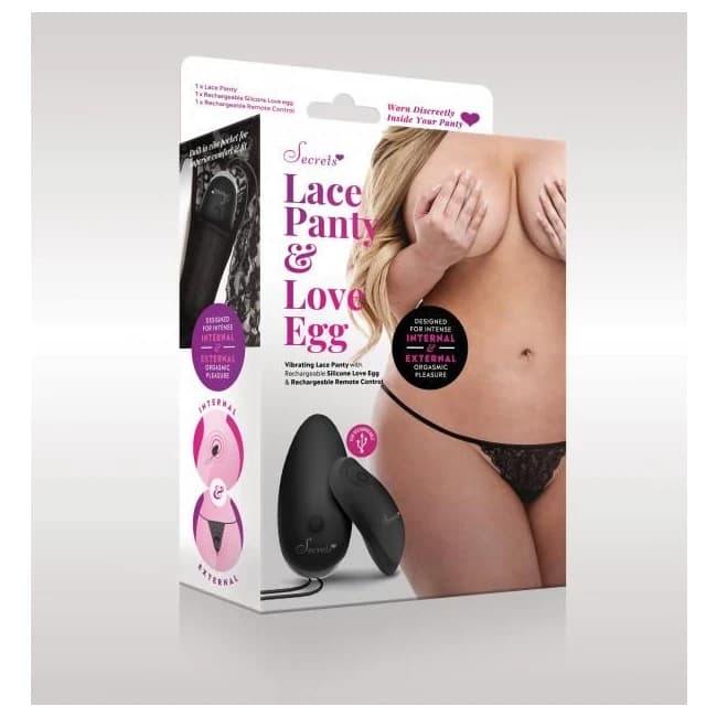 (wd) Secrets Vibrating Scallop Lace Rechargeable Black Queen - Image 1 (wd) Secrets Vibrating Scallop Lace Rechargeable Black Queen - Image 1