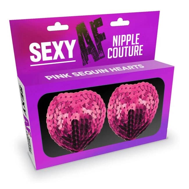 (wd) Sexy Af Pink Hearts Nippl Covers - Image 1