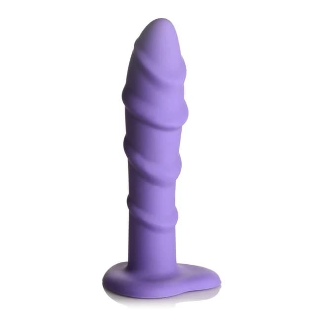 (wd) Simply Sweet Swirl Silico Dildo Purple - Image 1 (wd) Simply Sweet Swirl Silico Dildo Purple - Image 1