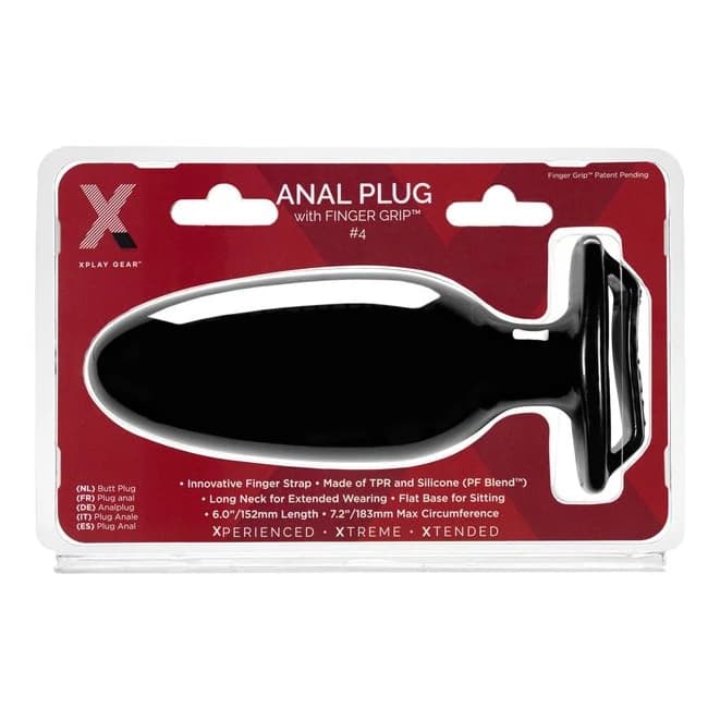 Xplay Finger Grip Plug #4 6.25in Insertable X 8.5 Circum, image 1
