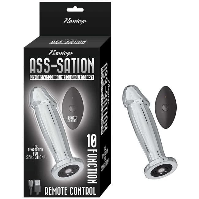 Ass-Sation Remote Vibratin Metal Anal Ecstasy Silver, image 1
