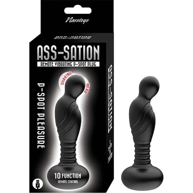 (wd)ass-sation Remote Vibratin P-spot Plug Black - Image 1 (wd)ass-sation Remote Vibratin P-spot Plug Black - Image 1