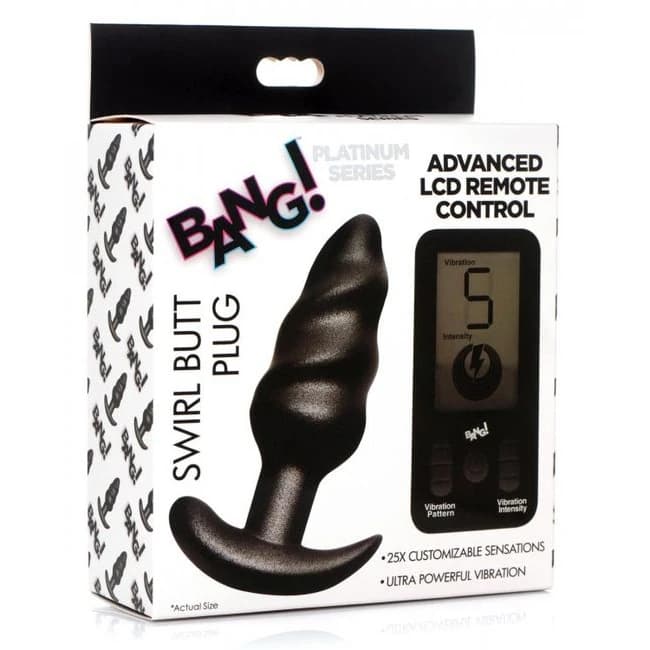 Bang! Platinum Series Swir Butt Plug W/ Remote, image 1