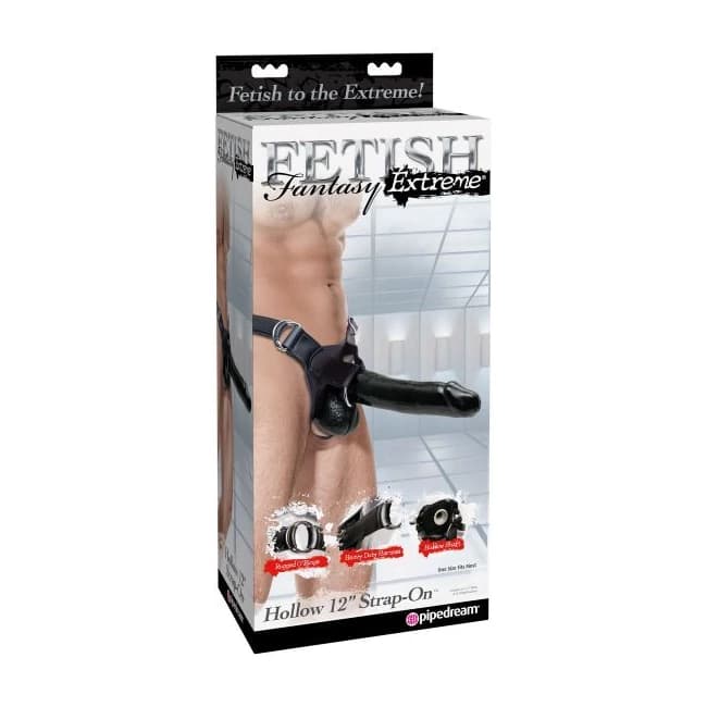 Fetish Fantasy Extreme 12i Hollow Strap-on Black, image 1