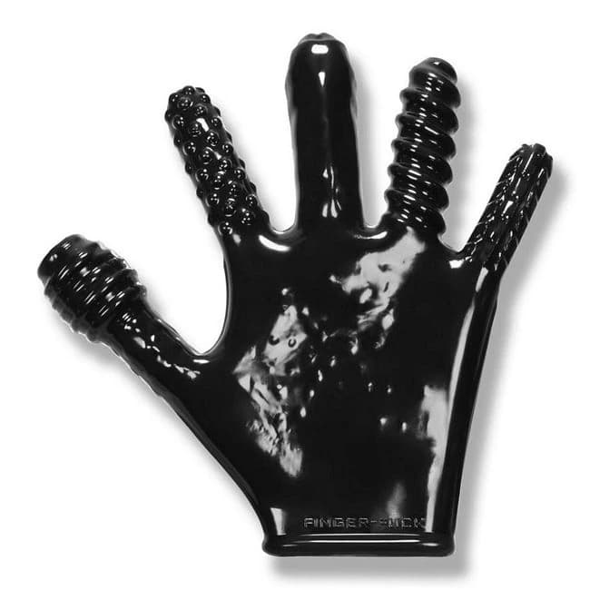 (wd)finger Fuck Textured Glove Oxballs Black (net) - Image 1 (wd)finger Fuck Textured Glove Oxballs Black (net) - Image 1