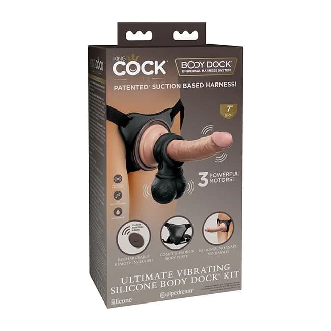 King Cock Elite Ultimate Vibrating Body Dock Kit, image 1