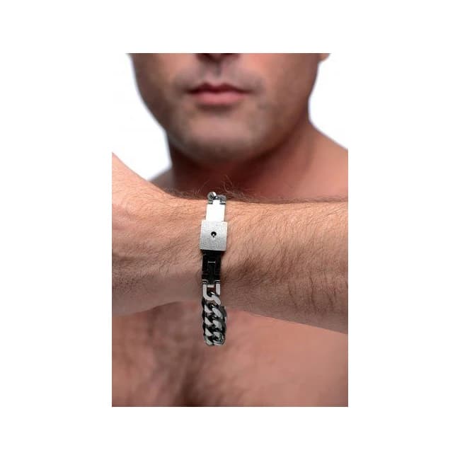 Master Series Chained Lock Bracelet & Key Necklace, image 1