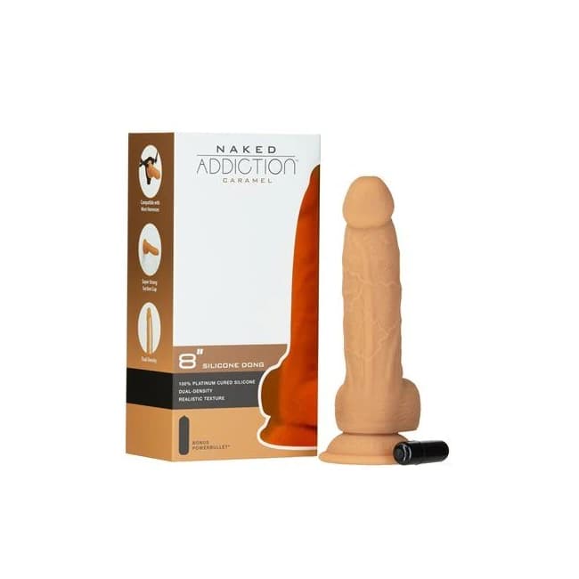 (wd)naked Addiction 8in Dual Density Dildo Caramel - Image 1 (wd)naked Addiction 8in Dual Density Dildo Caramel - Image 1