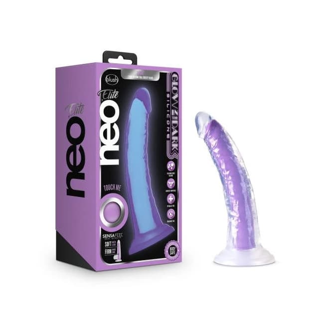 (wd)neo Elite Glow in the Dark Light 7in Dual Density Neon Purple - Image 1 (wd)neo Elite Glow in the Dark Light 7in Dual Density Neon Purple - Image 1