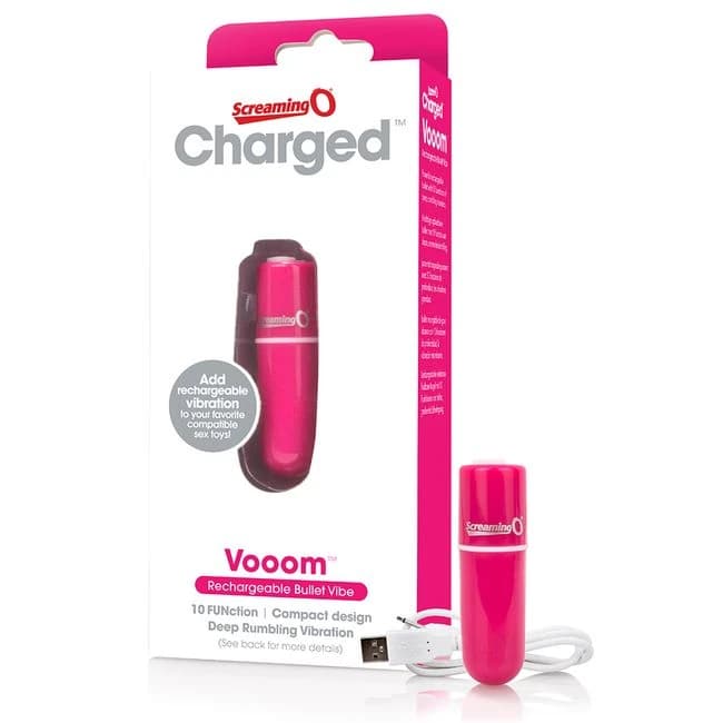Screaming O Charged Vooom Rechargeable Bullet Vibe Pink, image 1