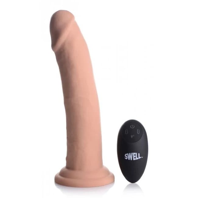 Swell 7x Inflatable/vibrat 8.5in Dildo W/ Remote, image 1