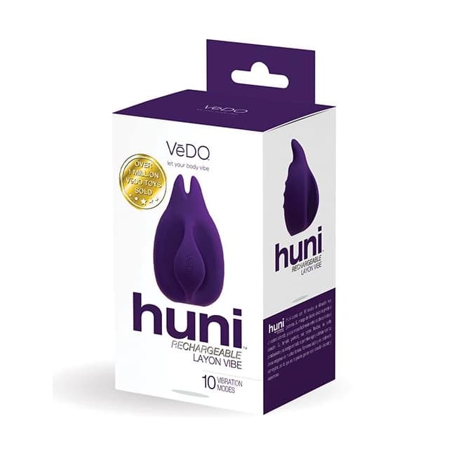 (wd)vedo Huni Rechargeable Fin Vibe Deep Purple - Image 1