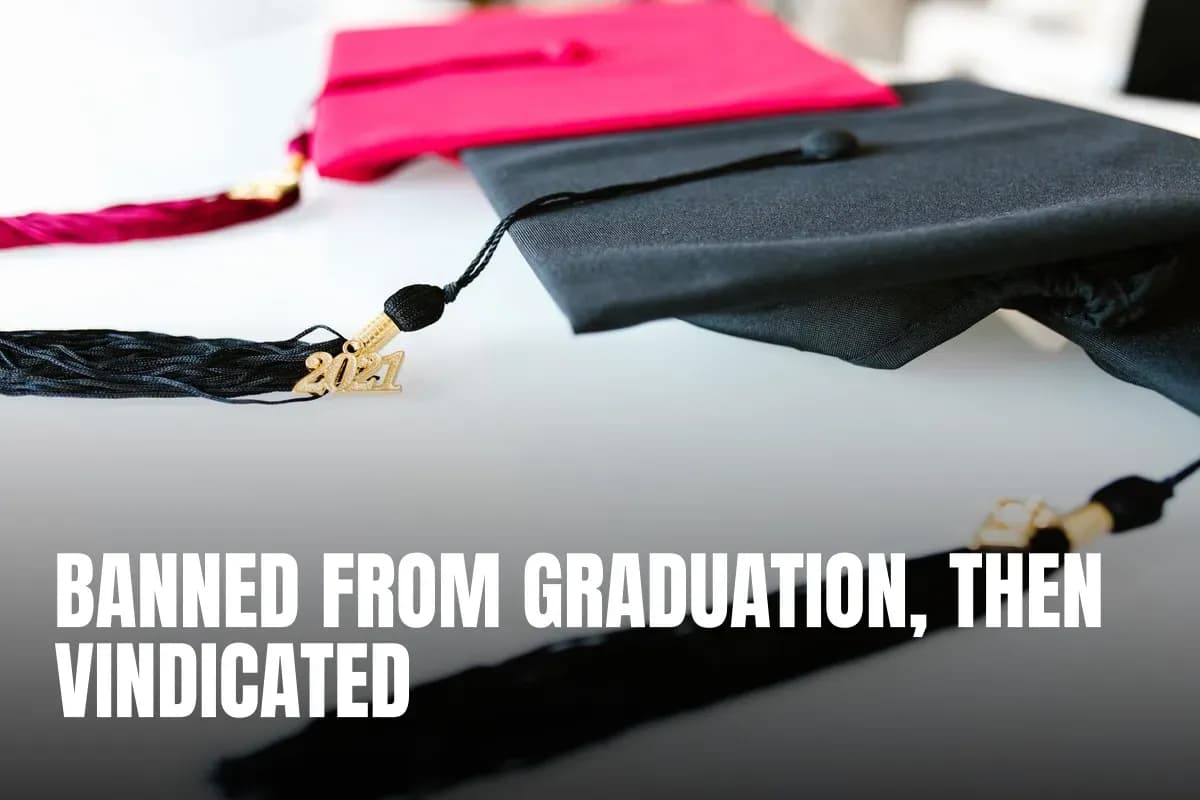 Graduation caps with tassels marked 2021, symbolizing academic achievement.