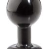 Round Butt Plug Medium Black