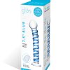 BLUE SPIRAL GLASS DILDO back