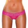 CROTCHLESS PANTIES W/PEARL BEADS HOT PINK SM main