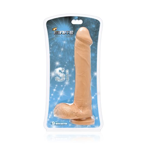 IGNITE COCK W/BALLS 9IN FLESH W/SUCTION CUP details