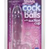 JELLY COCK & BALLS W/SUCTION CUP DIAMOND back