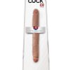 KING COCK 12 SLIM DOUBLE DILDO TAN " male Q