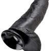 KING COCK 12IN COCK W/BALLS BLACK back