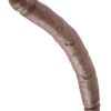 KING COCK 12IN SLIM DOUBLE DILDO BROWN back