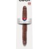 KING COCK 12IN SLIM DOUBLE DILDO BROWN details