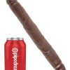 KING COCK 12IN SLIM DOUBLE DILDO BROWN main