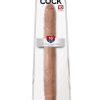 KING COCK 16 THICK DOUBLE DILDO TAN " male Q