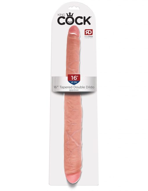 KING COCK 16IN TAPERED DOUBLE DILDO FLESH details
