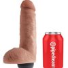 KING COCK 8 SQUIRTING COCK W/ BALLS TAN " male Q