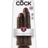 KING COCK 9 TWO COCKS ONE HOLE BROWN " details