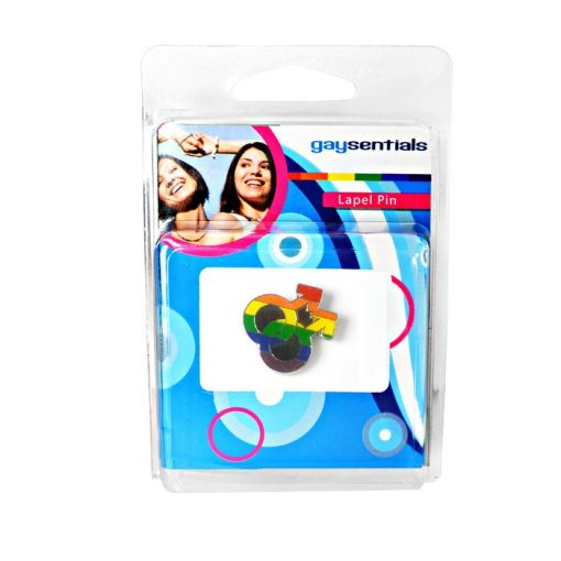 LAPEL PIN RAINBOW DOUBLE MALE details