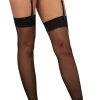 METALLIC SEAM THIGH HIGH DMD BLACK O/S details