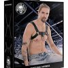 OUCH! SKULLS & BONES MALE HARNESS W/ SPIKES BLACK back