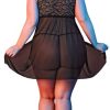 SEXY TIME FLY AWAY BABY DOLL & G-STRING SET BLACK 2X details