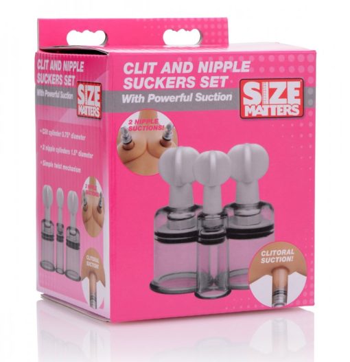 SIZE MATTERS CLIT & NIPPLE SUCKER SET (Out End Aug) details