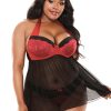 SOPHIA HALTER BABYDOLL & PANTY 1X2X back