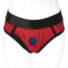 SPORTSHEETS EM.EX. CONTOUR 3X SCARLET/NAVY HARNESS main