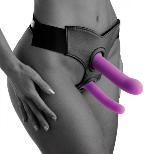 STRAP U SILICONE G SPOT DUO DILDO SET details