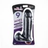 THICK COCK W/BALLS & VIBE BLACK 9IN back