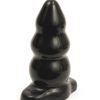 TRIPLE RIPPLE BUTT PLUG-LG-BLACK CD back