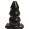 TRIPLE RIPPLE BUTT PLUG-LG-BLACK CD main